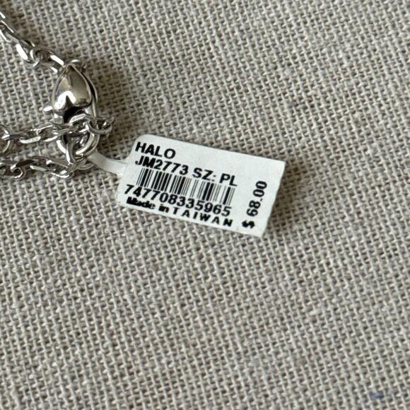 BRIGHTON Halo ODYSSEY WORLD NECKLACE & POUCH Map Earth Silver Blue Water NWT - Picture 8 of 11